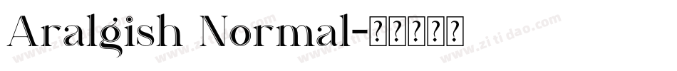 Aralgish Normal字体转换